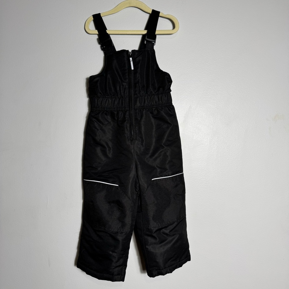 Swiss Tech Kids Black Zip Front Snow Bibs Ski &‎ Snowboard Pants Sz 2T Unisex